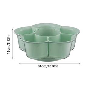 Branded01 726084595927 Hot Pot Drain Basket Rotating Platter Divided Serving Veggie New