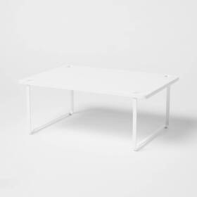 Brandx64 196761802028 Metal Cabinet Shelf White Kitchen Organizer Riser Iron 15 Inch X10 X6