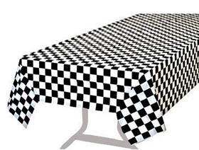 Skn-1087 Brichbrow Pcs Of 2 Premium Plastic Checkered Flag Tablecloths Picnic Table Covers Tabl