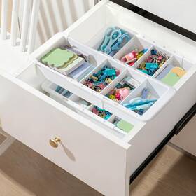 Brightrow Xan-brightrow-0007 3 Pcs Expandable Drawer Organizer Bins Adjustable Deep Hanging Organiz