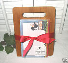 Brownlow Recipe Cards Bamboo Cutting Board Gift Set Chicken Eggs Rooster 703800045867