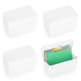 Btskythn01097 Btsky 4 Pack 4x6 Inch Index Card Box - Holder Notecard Recipe Plastic Storage
