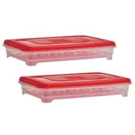 Buddeez 747363005104 Plastic Egg Storage Trays With Airtight Seals Set Of 2