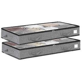 Sd020 Budreu 2pack Under Bed Storage Transparent Plastic Visual Window Containers Below Bi