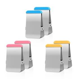 Burlihome 704219072666 Chip Clips Heavy Duty 12 Pack Bag Clip With Colored Silicone Stainless S