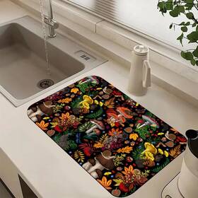 41329ddmf52 Byb Satfg Mushroom Flower Snail Dish Drying Mats Super Absorbent Drainer Rack Pad