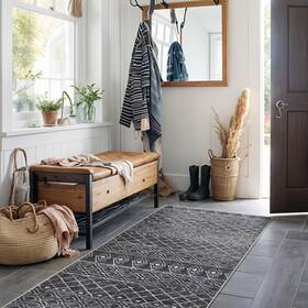 Y24032d Byyvoo Rug Runners 2x6 Washable - Hallway Runner Moroccan Non Slip Kitchen Runne