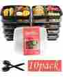 C-36-3 Yozos Bento Boxes Bentibo 10pk 3 Compartment Meal Prep Food Storage Containers W Lids Portion Con C-36-3 Yozos Bento Boxes Bentibo 10pk 3 Compartment Meal Prep Food Storage Containers W Lids Portion Con