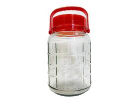 C&h Solutions 617135695416 C&h 5l 1.32 Gallon Glass Jar With Lid Wide Mouth Plastic Pour