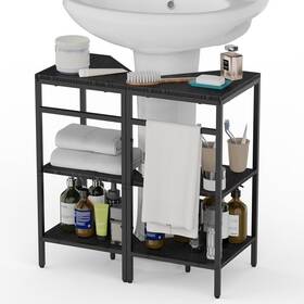 Amr-fxl-01 Caduke Under Pedestal Sink Shelf 2 Pack Organizers And Storage 3-tier P