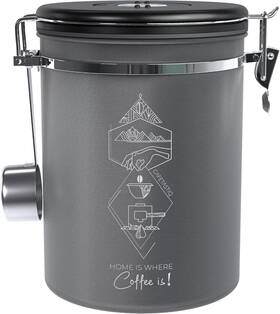 Cafetastiq 198168363614 Coffee Canister Airtight Stainless Steel Storage Container With D... Fas