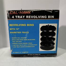 Czrb4 Cal-hawk 4 Tray Revolving Bin Black Metal Smooth Ball Bearing Czrb4 Cal-hawk 4 Tray Revolving Bin Black Metal Smooth Ball Bearing