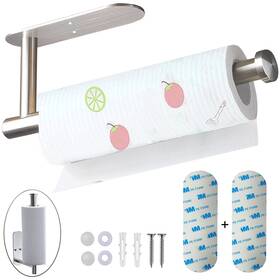 Calegency 751031327030 Paper Towel Holder-2pcs Adhesives Wall-mounted Towels Roll For Kitchen