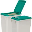 Can-35w Hardware Resources White Quart Cans With Green Lids