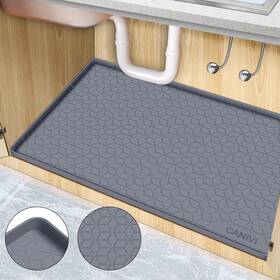 Canivi 741365264774 Under Sink Mat 34 Inch X 22 Waterproof Silicone Tray For Kitchen And Laund