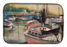 Carolines Treasures Black Sails Sailboat Dish Drying Mat. Huge Saving