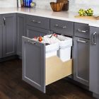 Cdm-wbmd35wh Hardware Resources Preassembled Quart Double Pullout Waste Container System With Cdm-wbmd35wh Hardware Resources Preassembled Quart Double Pullout Waste Container System With