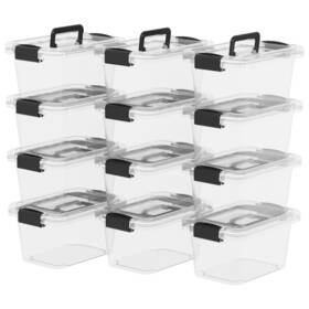 G5013 Cetomo Plastic Storage Bin Tote Stackable And Nestable Organizing Container With Lid