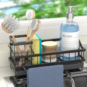 Sh-n2 Cewomuc Sponge Holder For Kitchen Sink - Countertop Rustproof Stainless Steel C