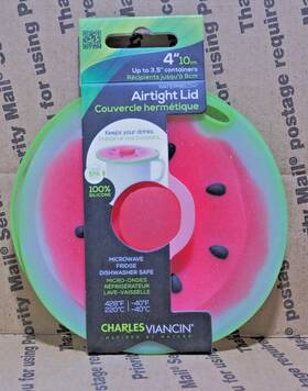 Bx162a Charles Viancin 849606038624 Set Of 2 Airtight Silicone Poppy 4 Inch Drink Cover Pk New
