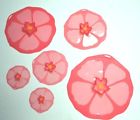 Charles Viancin Pink Hibiscus Silicone Lids And Cover Set Of Six 11 9 8 6 4 052463636289