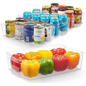 Cheer Collection 810102711984 Clear Refrigerator Organizer Bins