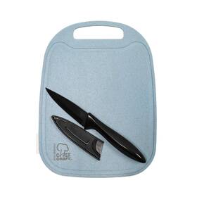 22056 Chef Craft Select Wheat Straw Cutting Board And Knife Set 10 Inch X 7.5