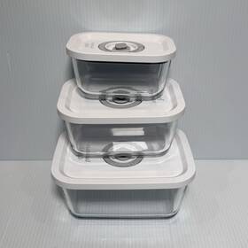 Cp.gc123 Chef Preserve Glass Vacuum Seal Containers For Food Storage Made Compact