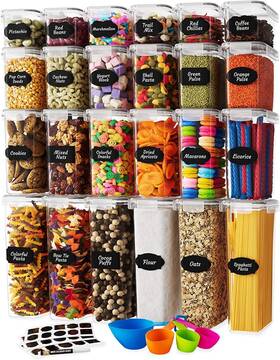Chefs Path 810106760155 Airtight Food Storage Container Set - 24 Piece Kitchen And Pantry Organization