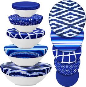 Yd-chengu-940 Chengu 10 Pack Cloth Bowl Covers For Bread Rising Reusable Fabric 5 Blue