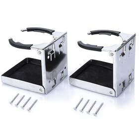 Chengzhou 970870391024 Marinebaby Stainless Steel Adjustable Folding Cup Drink Holders 2pc Boat Car Chengzhou 970870391024 Marinebaby Stainless Steel Adjustable Folding Cup Drink Holders 2pc Boat Car