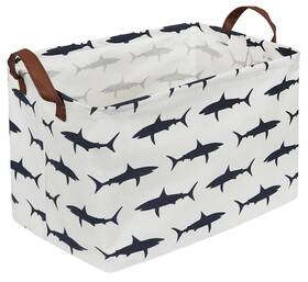 7885438 Chh Toys Storage Basket 15x10x9 Inch Collapsible Bin Cotton Linen Kids Organizer Box