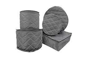 China Storage Containers Quilted Dinnerware Stemware Glassware Gray By Laminet