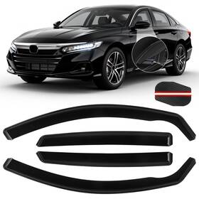 1823accord Chykorla In Channel Rain Guards Fit For Honda Accord 2018 2019 2020 2021 2022 2023 Sm