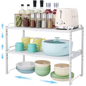 Bx-ssxj04-us Cidaziya 2 Pack 11 Inch Width Expandable Kitchen Cabinet Organizer Shelves Heavy Duty Bx-ssxj04-us Cidaziya 2 Pack 11 Inch Width Expandable Kitchen Cabinet Organizer Shelves Heavy Duty