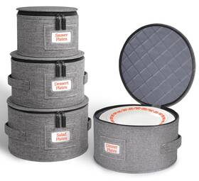 Cirhy 607601323783 Hard Shell Plate Storage Containers 4-piece Set - Reinforced Hard-sided Mov Inch Cirhy 607601323783 Hard Shell Plate Storage Containers 4-piece Set - Reinforced Hard-sided Mov Inch