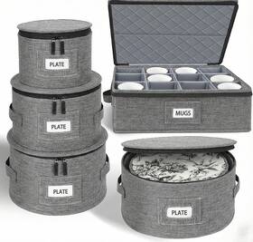Cirhy 607601324582 China Storage Containers 5-piece Set - Reinforced Hard-sided Moving Boxes For