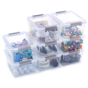 Usx-6315pc8 Citylife 1.3 Quart 8 Packs Small Storage Bins Plastic Container Stackabl