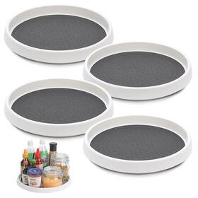 Hx-23001 Ciwivoki Lazy Susan Turntable Set Of 4 10 Inch Non-skid Organizer For Cab