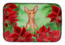Ck1362ddm Carolines Treasures Pharaoh Hound Poinsettas Dish Drying Mat 652259252909
