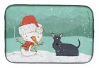 Ck2068ddm Carolines Treasures Scottish Terrier Snowman Christmas Dish Drying 652259277100