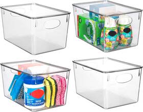Clearspace 705353530074 Plastic Storage Bins With Lids Perfect Pantry Organization And Stor