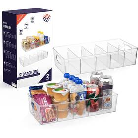Fsspp14 Clearspace Plastic Pantry Organization And Storage Bins With Removable Divide Fsspp14 Clearspace Plastic Pantry Organization And Storage Bins With Removable Divide