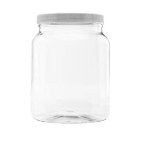 Cominhkpr143694 Clearview Containers Plastic Storage Jars With Leak 64oz 1pk White Clear