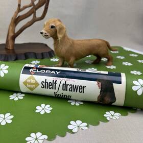 7729-72 Clopay Avacado Green Floral Vintage 1969 Shelf Liner 13.25 Inch X 18 Insect Proof