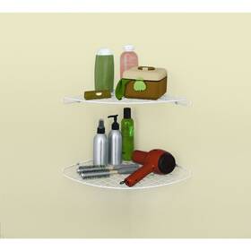 Closetmaid 075381082822 White Steel Corner Shelf Organizer