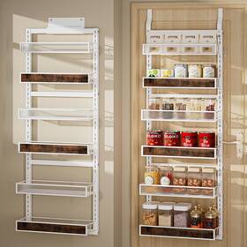 Usc-wmotdw6t01 Clothink Over The Door Pantry Organizer 6 Tier Hanging Spice Rack With Adjustable Usc-wmotdw6t01 Clothink Over The Door Pantry Organizer 6 Tier Hanging Spice Rack With Adjustable