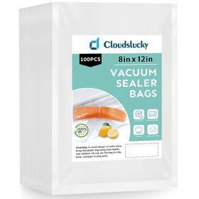 Cloudslucky 764315555135 Vacuum Sealer Bags For Food Quart 8 Inch X12 100 Pcs Seal A Meal Bag Saver