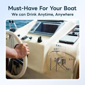 Co .ltd 744759403759 4 Pcs Boat Cup Holder Premium Wall Mounted Stainless Steel Holders For Bevera