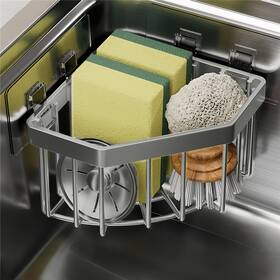 Sjj0812 Cokoeysdr Wall Mounted Sink Caddy Organizer Carbon Steel Kitchen Sponge Holder With 2 Sjj0812 Cokoeysdr Wall Mounted Sink Caddy Organizer Carbon Steel Kitchen Sponge Holder With 2